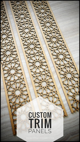 Moroccan Wall Trim Panel - Seamless trim wall panels - Chair Rail - Wainscotting - Accent wall